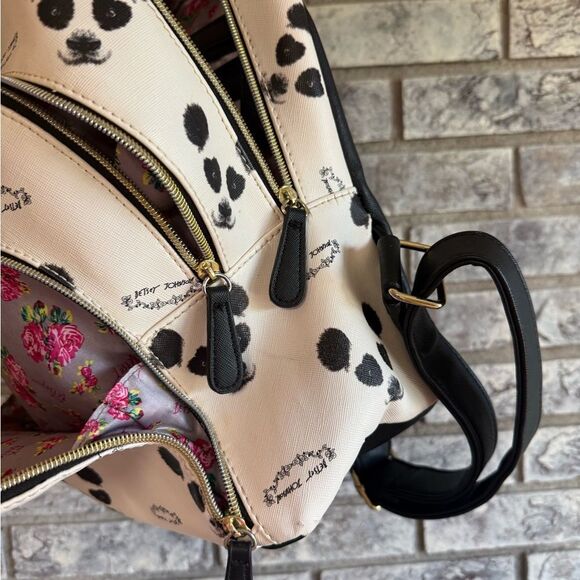 Betsey Johnson Panda Mini Backpack with Floral Lining 🐼🌸 - Picture 5 of 10